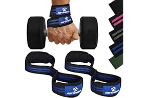 AQF Figure 8 wyściełane pomoce do podciągania, kulturystyka, pasy do treningu siłowego, pasy do podciągania na nadgarstki, pasy do podnoszenia ciężarów i martwy ciąg