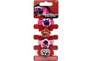 Joy Toy 65978 Figuren & Charactere Miraculous 4 Zöpfchenhalter auf backercard 5x1x15 cm, girls, Mehrfarbig