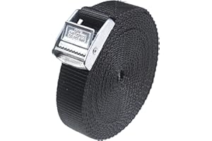 Direct Manufacturing 8 x Lifting straps cam buckle 5m x 25mm black / 250kg Cargo luggage roof rack strap