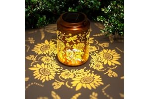 Sunflower Solar Lights for Outdoors, Waterproof Metal Hanging Lights for Garden, Patio - Perfect Birthday and Garden Gifts for Women, Mothers & Grandmothers