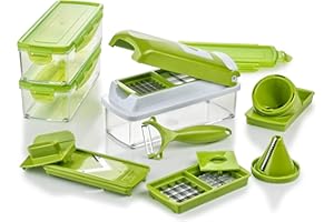 Genius - Cortador de Verduras y Frutas, de plástico, plástico, Verde Kiwi, 22.2 x 10 x 8.1999999999999993 cm