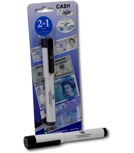 2-Pack Counterfeit Money Detector Pens - Banknote Tester Pen For Checking USD, Euro, Yen & More
