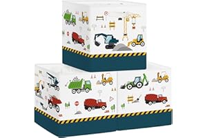 Clastyle Zestaw 3 pudełek do przechowywania samochodu konstrukcja kostki do przechowywania dla dzieci szafa ubrania kosz na książki niebieski stojak na książki ładowarka do przedszkola zabawki