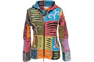 SHOPOHOLIC FASHION Women's Stonewashed Embroidered Pixie Hooded Jacket