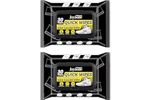 JOYAONE Salviette per scarpe, 2 confezione(60 pezzi), salviette per scarpe da ginnastica, salviette detergenti rapide, portatili da viaggio, naturali per scarpe da ginnastica, corsa, golf, scarpe da tennis