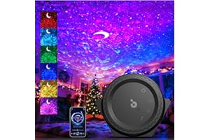 ‎ARTINABS Sternenhimmel Projektor, 3-in-1 Galaxy Projector mit Mond, Sternen, Wasserwellen, 3 Projektionseffekte, 3 Neigungswinkel, Sprachsteuerung, 2200mAh Akku, für Dekoration Schlafzimmer Outdoor (Schwarz)