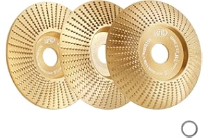 BGTEC Disco Abrasivo per Legno - 3 Pezzi 125MM*22.23MM Mola per Intaglio, Modellatura, Levigatura e Lucidatura - Disco Raspa per Smerigliatrice