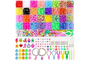 DIYDEC DTYDECLE 2700+ Loom Bänder Set für Armbänder, Loops Gummis Bänder Loom Rubber Bands Kit Kinder Basteln für Junge und Mädchen