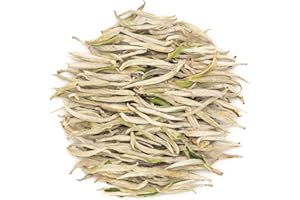 Oriarm 100g / 3.53oz Fuding Silver Needle Té Blanco Chino Loose Leaf - Chinese Silver Tips White Tea - Fuding Baihao Yinzhen 2nd Grade - Naturally Processed