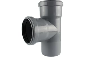 MKK - 19558-002 - HT Rohrabzweig PP DN 40-110 T-Stück 90° Verzweigung Verbindung Abzweig grau DN 50 auf DN 50