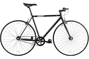 FabricBike- Vélo Fixie Noir, Fixed Gear, Single Speed, Cadre Hi-Ten Acier, 10,45 kg (Talla M).