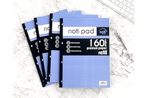 NOTI A4 Sidebound Refill Pad, 160 Pages, 70gsm (Pack of 4)
