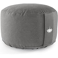 Lotuscrafts Yogakissen Meditationskissen Extra Hoch - Sitzhöhe 20cm - Waschbarer Bezug aus Baumwolle - Yoga Sitzkissen mit Di