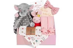 Totiro present till nyfödd baby, flicka, babygåvor för flickor, nyfödd nödvändigheter, ny baby tjej presentkorg baby shower kön avslöjande gåvor, ny mamma gåva linda filt kanin skallra presentset