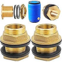 Installation Manuelle Sans Outil Raccords Réservoir Laiton GZhaizhuan - Lot De 3 Traverses 3/4 Pour Cuves Et Robinets Joint Réservoir Eau