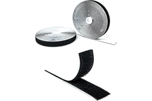 LEO's - 3m x 16mm Klettband selbstklebend extra stark doppelseitig (Flauschband schwarz) - Selbstklebende Klettbänder Hakenband Klebepads Klett Band Klettverschlussband beidseitig in Industriequalität