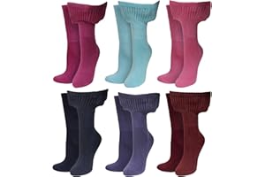 SOCKSMAD Ladies Non Elastic Diabetic Socks 4-8 Hand Linked Toe Seam 80% Bamboo Soft Extra Wide Top Grip (Assorted, 12)