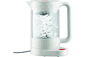 Bodum 11659-913EURO Bistro kuchenka elektryczna, z podwójnymi ściankami, z regulacją temperatury, tworzywo sztuczne, 19,5 x 23 x 26,5 cm, biała