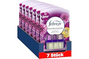 PROCTER & GAMBLE Febreze 3Volution Lenor Amethyst Blütentraum Duftstecker Nachfüllflakon 7x20 ml, 3 Wechselnde Düfte Zum Bekämpfen Von Gerüchen