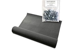 Gartenpirat Bitumen Dachpappe R333 schwarz 1 Rolle 10 m² Bitumenbahn zur Dacheindeckung Dachbahn inkl. 100 Stück Dachpappnägel verzinkt 3x15 mm