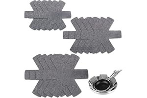 Qaestuan 12 Piezas Protectores para Sartenes, 3 Separadores de Diferentes Tamaños, Antideslizante Protectores de Apilamiento, Resistentes al Calor Protector de Olla, para Evitar Arañazos