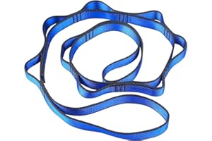 HEXINYIGJLY Correas de Extensión para Yoga y Hamaca de Yoga,Correa de Escalada Fuerte,110 cm Cadena de Margarita Ajustable,Daisy Chains Extensión Correa para Estiramiento,Pilates, Fitness-Azul