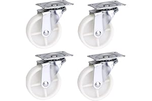 Bulldog Castors - Ruote girevoli in nylon, 4 x 75 mm, per mobili, elettrodomestici, trolley e attrezzature, max 200 kg per set