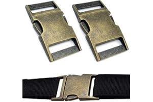 DHER Fibbie a Rilascio Laterale Fibbie in metallo Chiusura, Fibbia per Borsa di Ricambio, Fissaggio per Fibbia per Cintura, per Braccialetti Paracord, Collare per Cani, Zaino