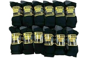 ARITRADERSLTD Workwear Men’s Arch Support Reinforced Toe Heel Cotton Rich Comfortable Heavy Duty Cushioned Sole Work Socks (6-11)