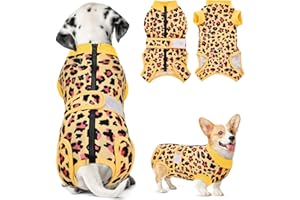 SlowTon Combinaison de récupération de Chirurgie de Chien, Chemise de récupération d’Animal Chien plaies Abdominales Bandages, empêchant Le léchage Combinaison de stérilisation