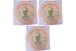 Alpine Heights Bamboo Tree Vietnamese Rice Paper, 22cm (340g) - Pack of 3 | Ideal for Spring Rolls & Summer Rolls