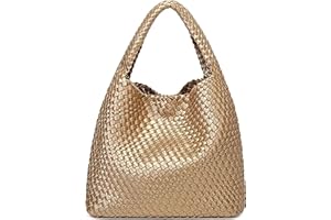 Jugsar Womens Totes Bags Large Shoulder Bags Ladies Hobo Bag Soft Leather Handbags for Women Top Handle Shopping Bag, Gift with a Ladies Purse (Gold)