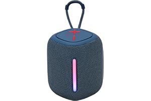 ZEBRONICS Sonic POD 22, Portable Bluetooth Speaker, 8 Watts, Upto 15 Hours Playback, Passive Radiator, BTv5.3 | TWS | USB | mSD, RGB LED, Call Functio