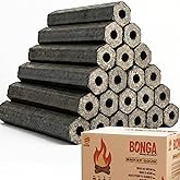 Bonga Briket Odun - Dumansız ve Kokusuz Y&uuml;ksek Alevli Ş&ouml;mine Odunu - 20 Adet (20 kg)