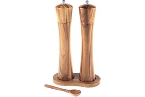 Hanseküche Salz und Pfeffermühle (25cm) – Gewürzmühle mit Keramikmahlwerk – Set bestehend aus Pfeffer und Salzmühle