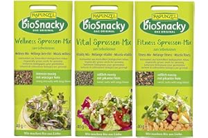 BioSnacky Mélange de pousses | Semelles de bien-être, pousses vitales, graines de fitness | Graines biologiques à germer soi-même