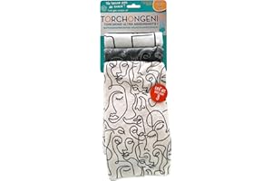 MYBO TV - TORCHONGENIO - Les torchons au Pouvoir Super Absorbant Qui ne laissent Pas de Trace - Lot de 3 torchons Motif Visage -Spécial Vaisselle