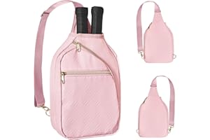 Prokva Women's Pickleball Bag, Pickle Ball Paddle Sling Bag for Sports Accessories & Gear, Patent Design