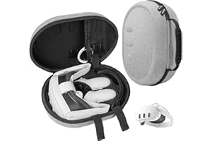 Nepagz Hard Carrying Case Compatible with Meta Quest 3 Accessories, Suitable for Travel and Home Storage, Portable Protection Accessories for Oculus Quest 3, Grey