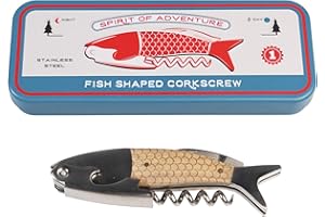 Rex London Korkociąg w kształcie ryby/nóż kelnerski/otwieracz do butelek w stylu retro ze stali nierdzewnej