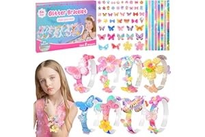 NEUFOOD Zestaw bransoletek DIY dla dziewczynki prezent dla dziewczynki 5-12 lat, bransoletki dla dziewczynek DIY zestawy bransoletek dla dziewczynek, prezenty dla dziewczynek 5 6 7 8 9 10 lat bransoletki dla