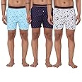 Urban Scottish Ultra-Comfortable Men's Boxer Pants (Pack of 3) - 100% Cotton Material with A Stylish Print - Soft and Stretchy Elastic Waist Band - Dynamic Movement and Hardwearing Stitching