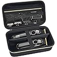 Case Compatible with KIKIDO for Novah for GLAKER for Ufree for FADEKING for GSKY for Romanda Professional Hair Clippers, Beard Trimmer Grooming Storage Holder for Hair Trimmers Set (Box Only) -Black