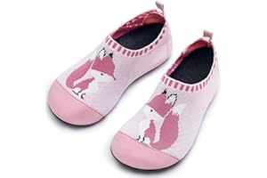 Torotto Zapatillas para Niños y Niñas, Zapatillas Ligeras Antideslizantes, Zapatos Descalzos para Aprender, Gris, Big Kid