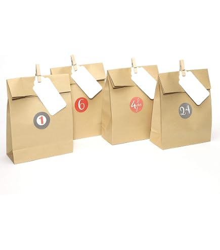 50 Sacchetti Regalo In Carta Kraft Bianca – 24x13x8 Cm – Per Caramelle, Feste, Matrimoni E Compleanni