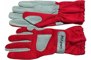 PM SPORTS New Kart Racing Gloves Made of OMARA AND POLYESTER for Better Grip - RED (8/S)