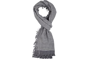 ROYALZ Szalik dla mężczyzn, chusta w kratkę lub w paski, 100% bawełna, męski szal w paski, karo, lekki miękki - całoroczny, wielokolorowy