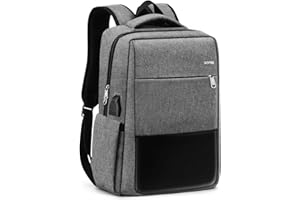 HOMIEE Plecak na laptopa, 15,6 - calowy plecak do biura, podróży służbowych z portem ładowania USB, 3-drożny plecak o dużej pojemności z podwójną przegródką, antykradzieżowy, odporny na wstrząsy, oddychający plecak dla mężczyzn / kobiet/ chłopców / dziewcząt