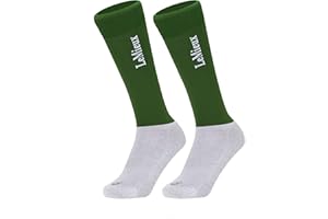 LeMieux Competition Horse Riding Socks in Hunter Green with Closely Woven Foot, Topside Seam and Micro Weight Stretch - Twin Pack - S