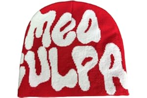 KieTeiiK Letter Print Beanies - Slouchy & Knit Unisex MEA Y2K Beanies